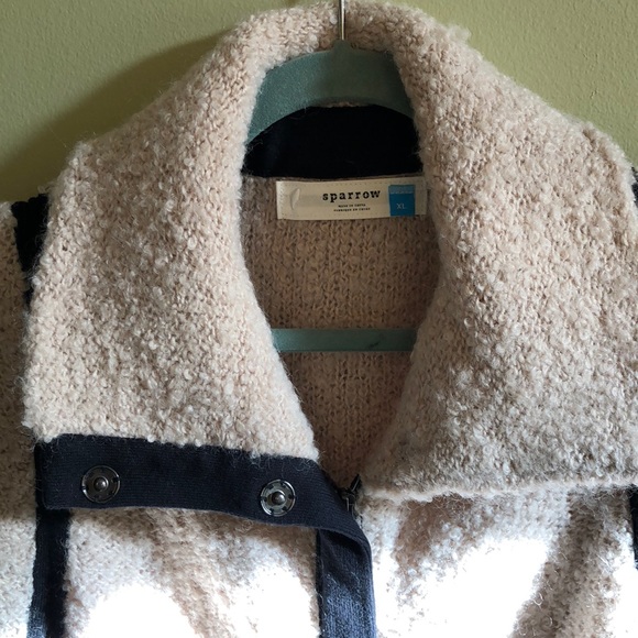 Anthropologie nubby beige zip up cardigan - Picture 2 of 4